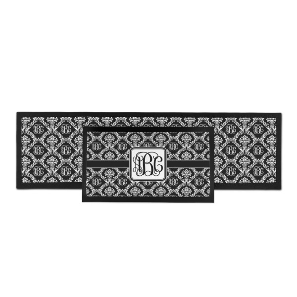 Monogrammed Damask Bar Mat - Parent Main