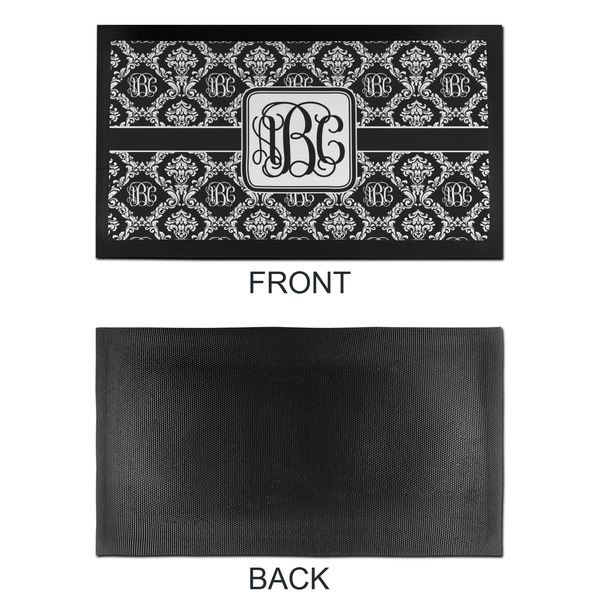 Monogrammed Damask Bar Mat - Small - APPROVAL