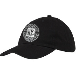 Monogrammed Damask Baseball Cap - Black