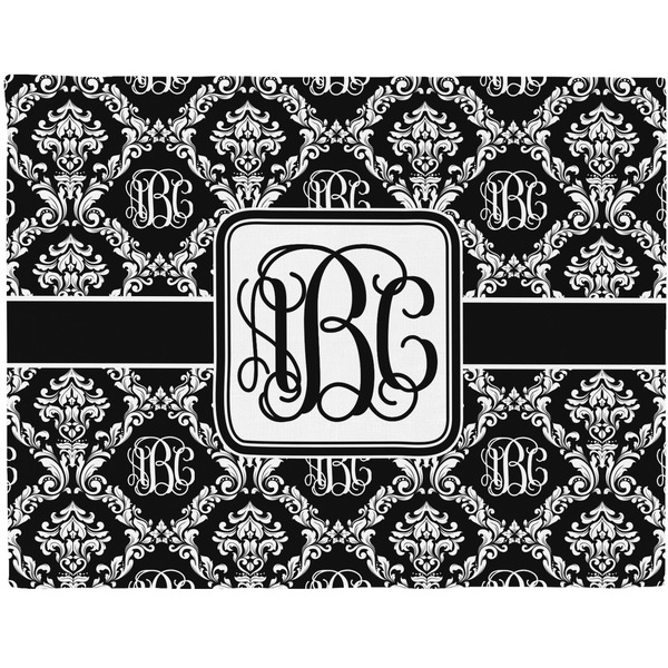 Custom Monogrammed Damask Woven Fabric Placemat - Twill
