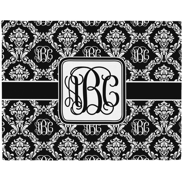 Custom Monogrammed Damask Woven Fabric Placemat - Twill