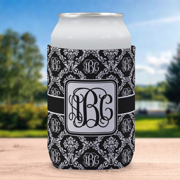 Monogrammed Damask Can Sleeve - LIFESTYLE (single)