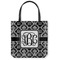 Monogrammed Damask Canvas Tote Bag (Personalized)