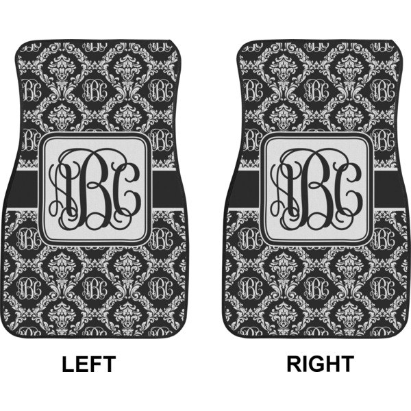 Monogrammed Damask Car Mat Front - Approval