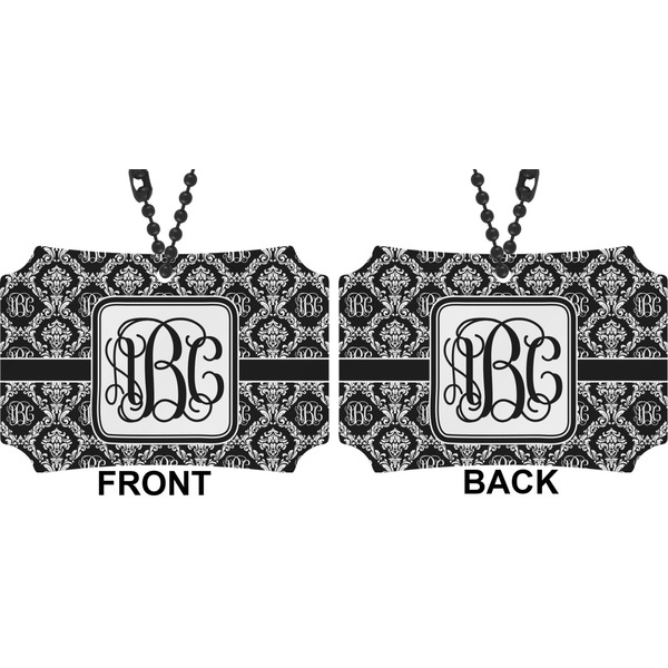 Monogrammed Damask Car Ornament - Berlin (Approval)