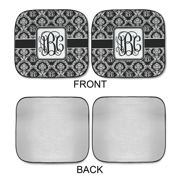 Monogrammed Damask Car Sun Shades - APPROVAL