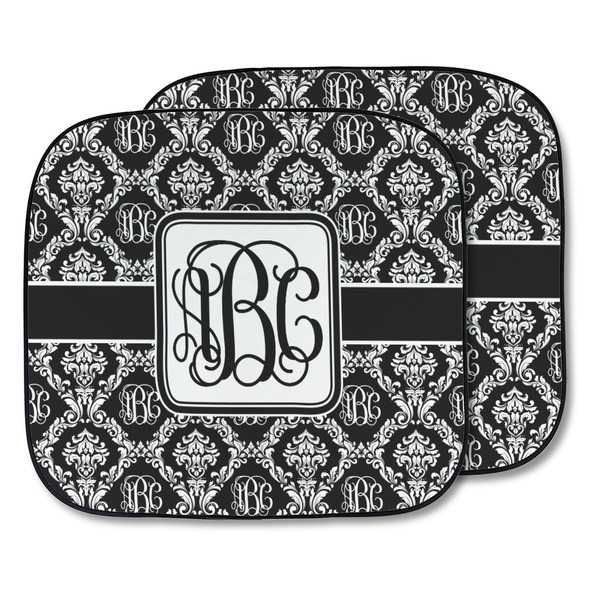 Custom Monogrammed Damask Car Sun Shade - Two Piece