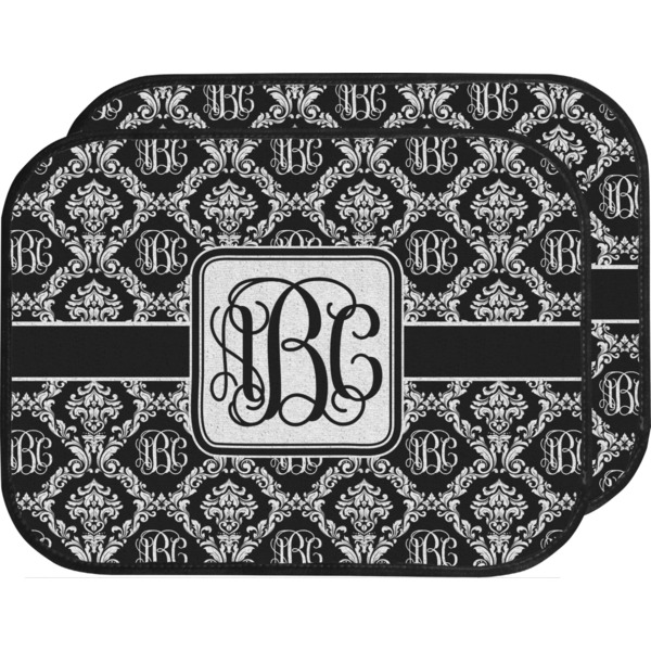 Monogrammed Damask Custom Car Floor Mats (Back Seat)
