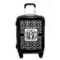 Monogrammed Damask Carry On Hard Shell Suitcase - Front