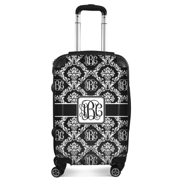 Custom Monogrammed Damask Suitcase - 20" Carry On (Personalized)