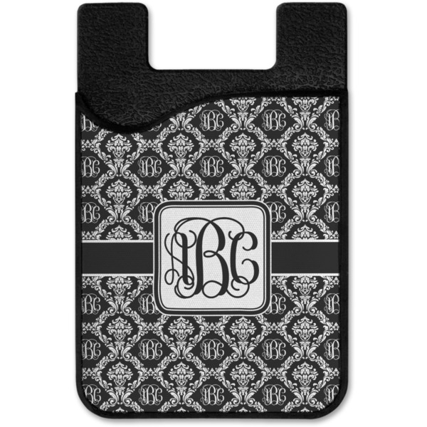 Monogrammed Damask Cell Phone Credit Card Holder