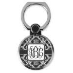 Monogrammed Damask Cell Phone Ring Stand & Holder (Personalized)