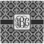Monogrammed Damask Ceramic Tile Hot Pad (Personalized)