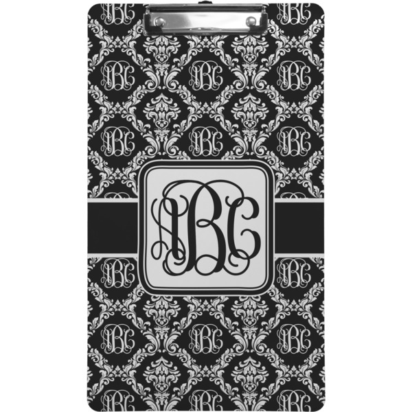 Custom Monogrammed Damask Clipboard (Legal Size) (Personalized)
