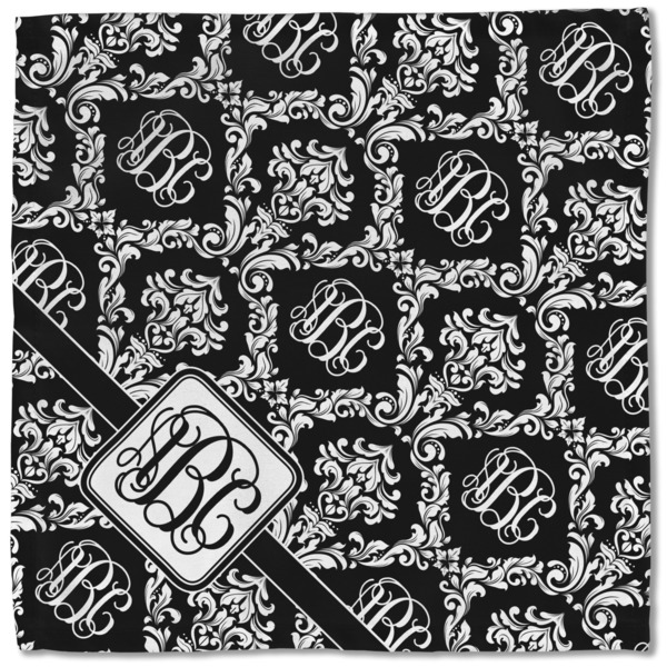Monogrammed Damask Cloth Napkins - Personalized Lunch (Single Full Open)