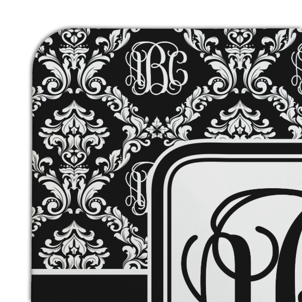 Monogrammed Damask Coaster Set - DETAIL