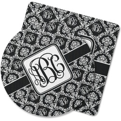 Monogrammed Damask Rubber Backed Coaster (Personalized)
