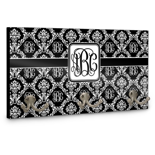 Monogrammed Damask Coat Hanger Main