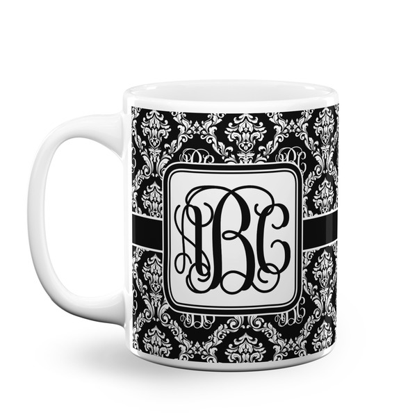 Custom Monogrammed Damask Coffee Mug