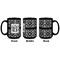 Monogrammed Damask Coffee Mug - 15 oz - Black APPROVAL