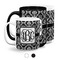 Monogrammed Damask Coffee Mugs Main