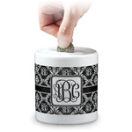 Monogrammed Damask Coin Bank (Personalized)