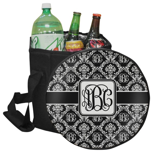 Custom Monogrammed Damask Collapsible Cooler & Seat (Personalized)