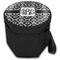Monogrammed Damask Collapsible Personalized Cooler & Seat (Closed)