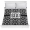 Monogrammed Damask Comforter - Full / Queen (Personalized)