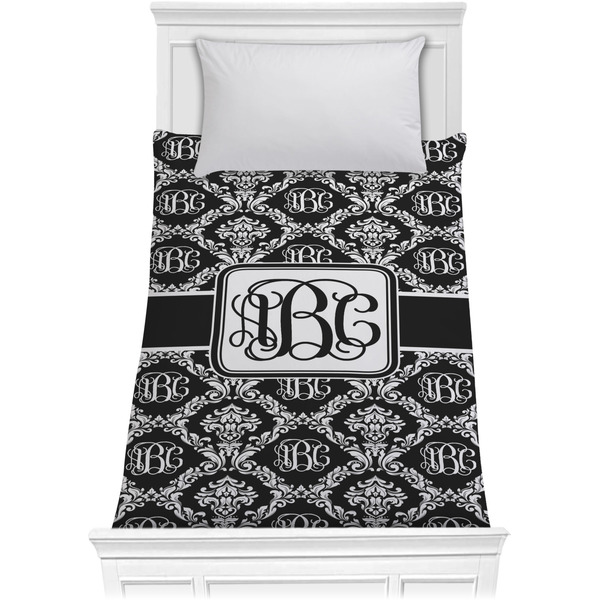 Monogrammed Damask Comforter (Twin)