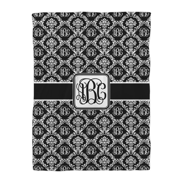 Monogrammed Damask Comforter - Twin XL - Front