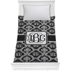 Monogrammed Damask Comforter - Twin XL (Personalized)