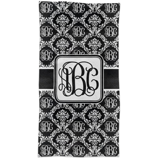 Monogrammed Damask Crib Comforter/Quilt - Apvl