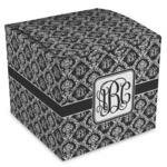 Monogrammed Damask Cube Favor Gift Boxes
