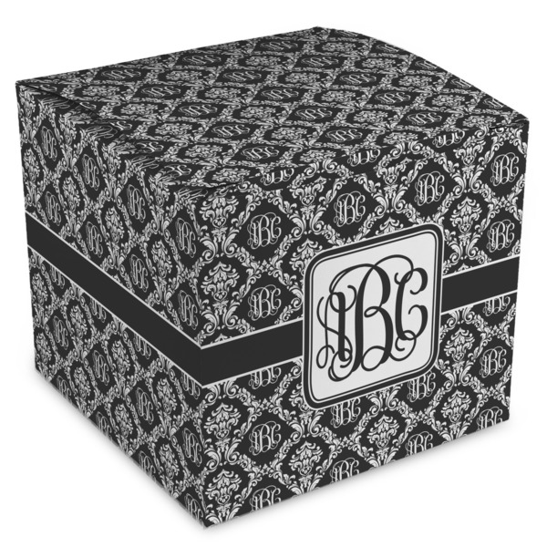 Custom Monogrammed Damask Cube Favor Gift Boxes