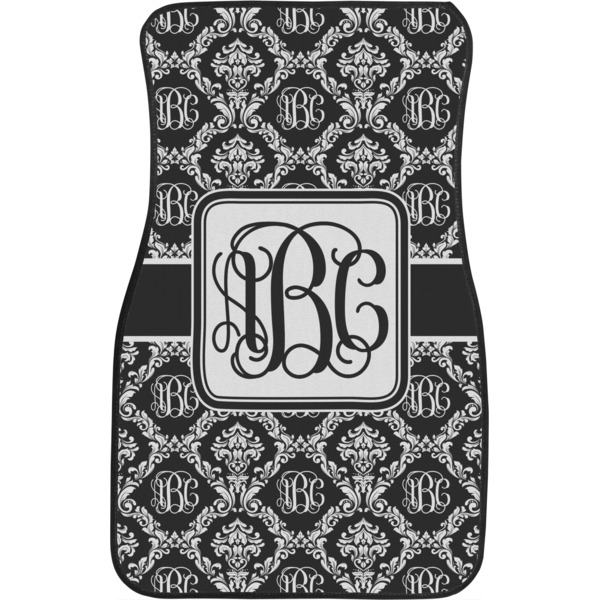 Monogrammed Damask Custom Car Floor Mats (Front Seat)