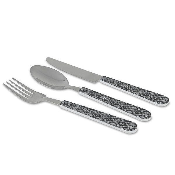 Monogrammed Damask Cutlery Set - MAIN