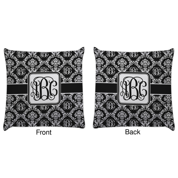 Monogrammed Damask Decorative Pillow Case - Approval