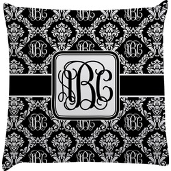 Monogrammed Damask Decorative Pillow Case (Personalized)