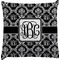 Monogrammed Damask Decorative Pillow Case (Personalized)