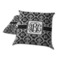 Monogrammed Damask Decorative Pillow Case - TWO