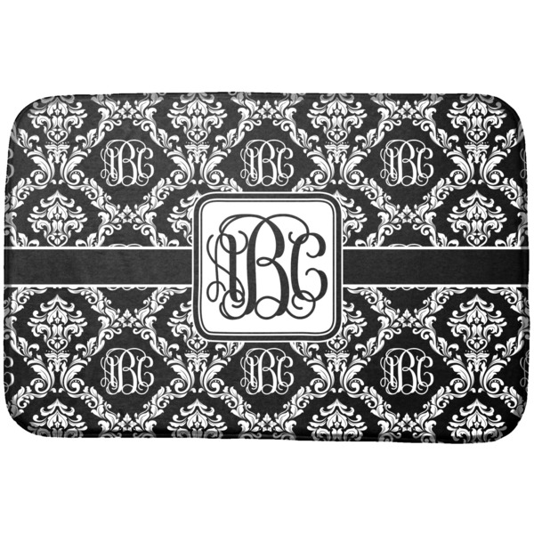 Custom Monogrammed Damask Dish Drying Mat (Personalized)