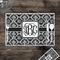 Monogrammed Damask Disposable Paper Placemat - In Context