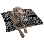 Monogrammed Damask Dog Bed - Large