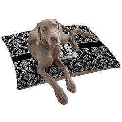 Monogrammed Damask Dog Bed - Large