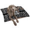 Monogrammed Damask Dog Bed - Large LIFESTYLE