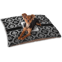 Monogrammed Damask Dog Bed - Small