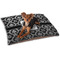 Monogrammed Damask Dog Bed - Small LIFESTYLE