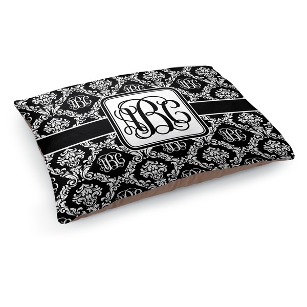 Custom Monogrammed Damask Dog Bed - Medium