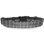 Monogrammed Damask Deluxe Dog Collar (Personalized)